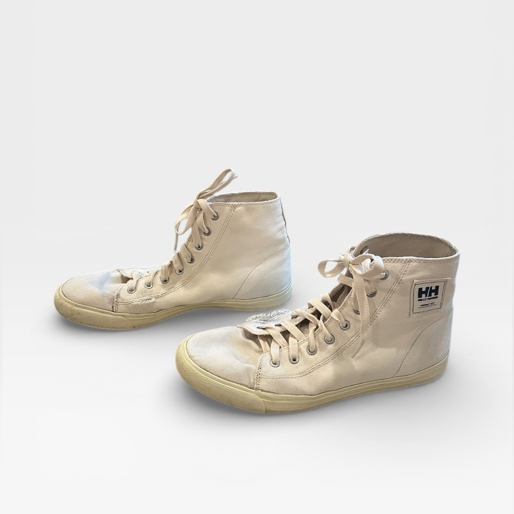 Helly Hansen White Canvas High Top Sneakers